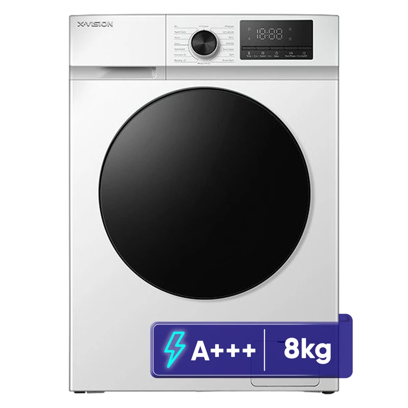 ماشین لباسشویی 8 کیلوگرم اتوماتیک ایکس ویژن مدل TF84-AWBL/ASBL